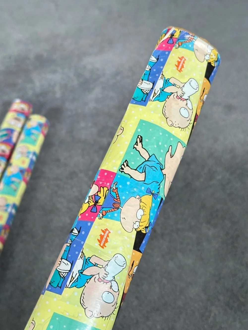 3 Rolls 1997 Nickelodeon American Greetings Rugrats Gift Wrapping Paper Prop Y2K